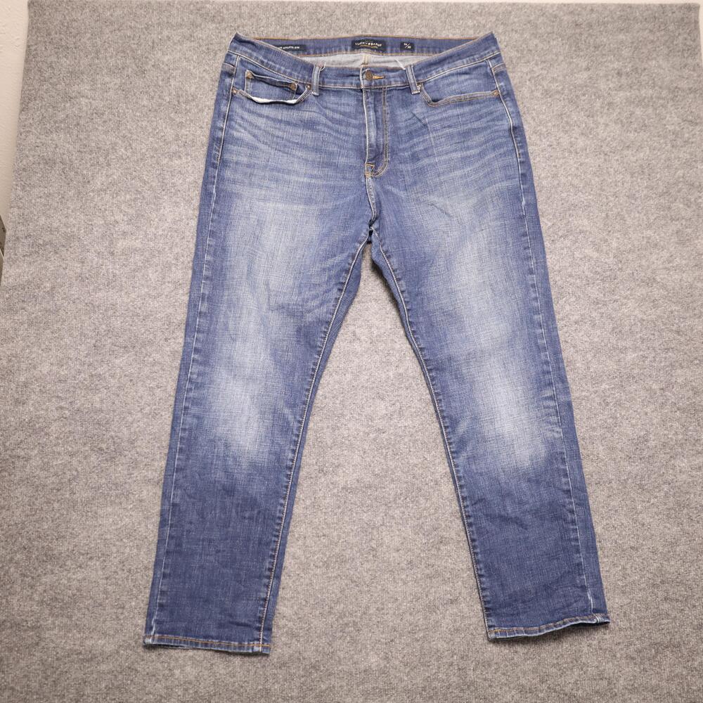 Lucky Brand 410 Athletic Slim Jeans Mens 38x30 Blue Medium Wash Straight Denim